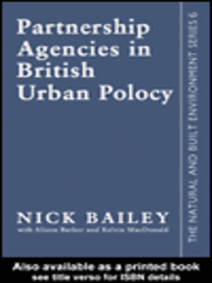 cover image of Partnership Agencies In British Urban Policy